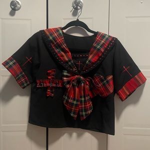 gothic school girl seifuku top